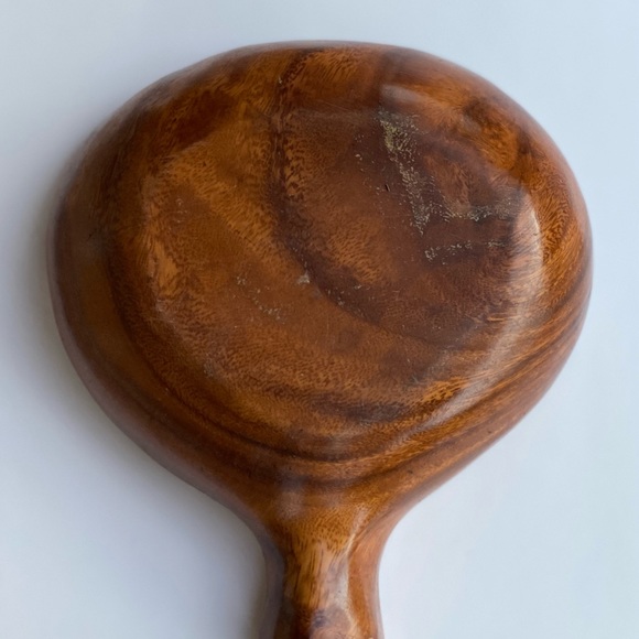 Vintage MCM Acacia Paddle Shaped Snack Bowl - Picture 3 of 7